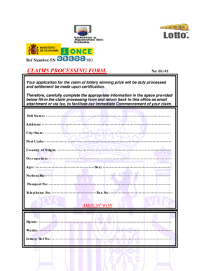 Claims Processing Form