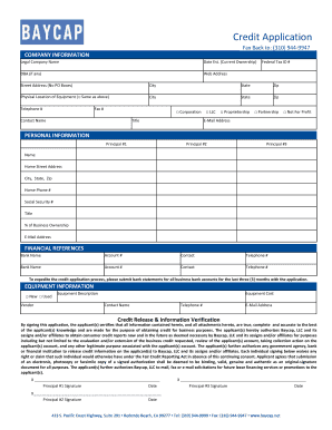 Credit Application Form