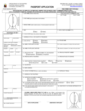 Philippine Passport Application Form