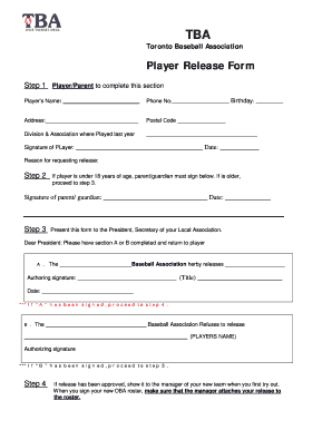 Tanning waiver form - tba release form baseball