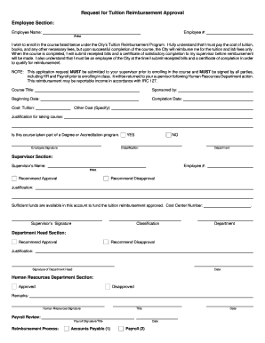 Tuition Reimbursement Form - City of Salem, Oregon - cityofsalem