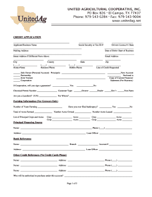 Credit Application Form