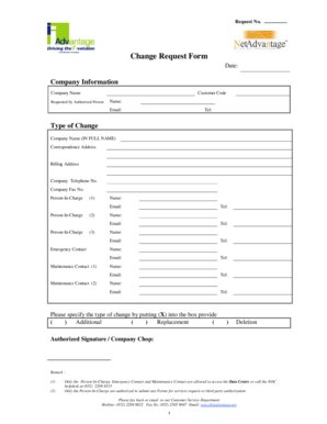 Change Request Form