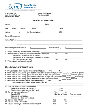 Patient profile form pdf - Patient history form - medfusion