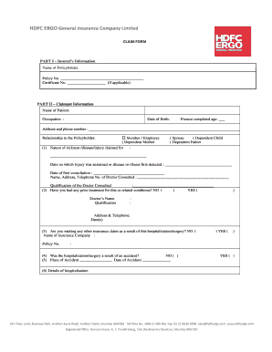 Health Insurance Claim Form