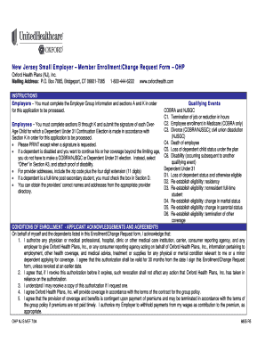 New Jersey Small Employer Member Enrollment Form