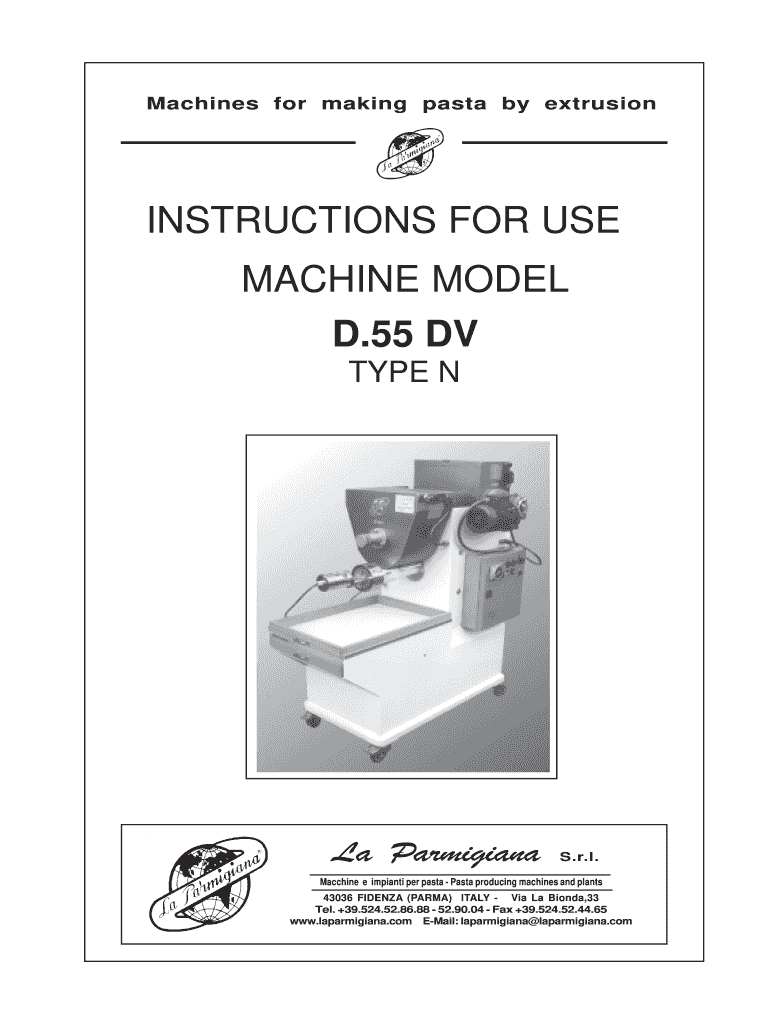 la parmigiana pasta machine Preview on Page 1