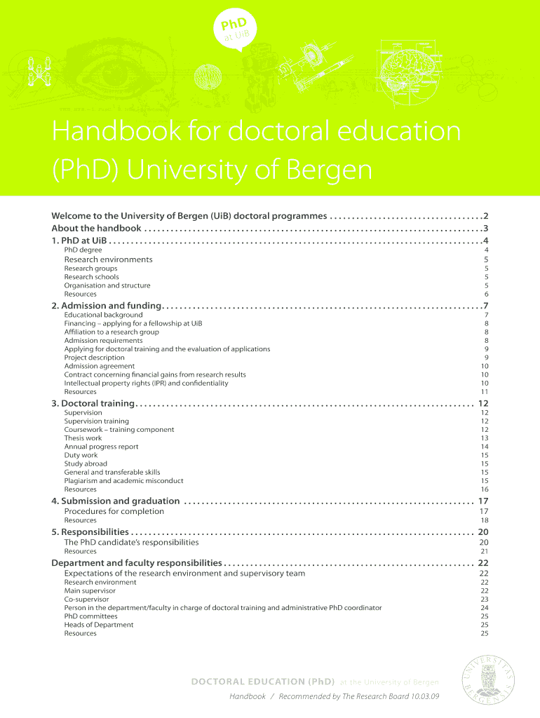 Handbook for doctoral education Preview on Page 1