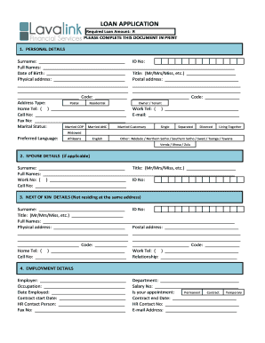 Monetary form - lavalink loans