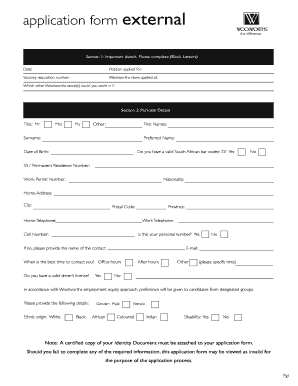 woolworths sms job application 2021