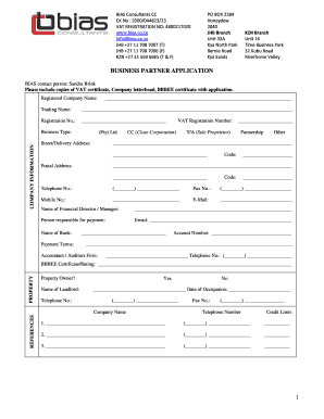 Business Partner Application Form