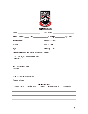 Volunteer Application Form.pdf - African Brothers Football Academy
