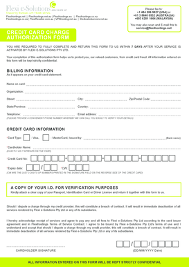 CC Verification Form - FleXihostings