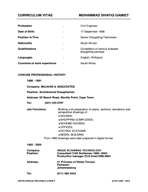 Shafiq jakoet form