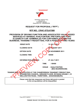 Transnet tfr information management