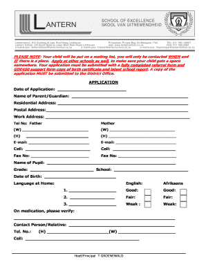 Gauteng Special Education Needs Application