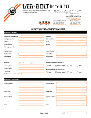 Credit Application Form