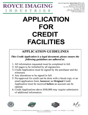 Credit Application Form