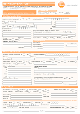 Retail Application Form