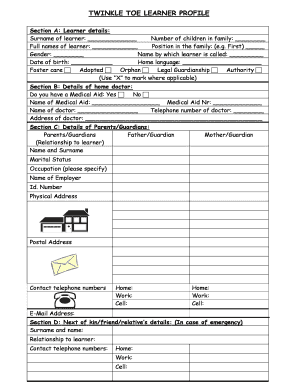 Twinkle Toe Learner Profile