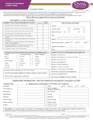 Fillable form templates - oval college