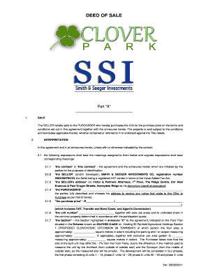 Deed of Sale Agreement