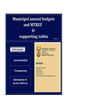 Farm budget template - Budget format template - West Coast District Municipality