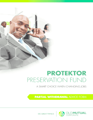 Protektor Partial Withdrawal Advice Form