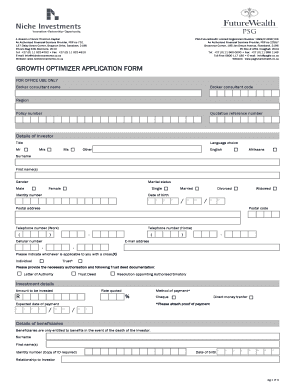 Fillable Online Niche_Growth Optimizer App - Niche Investments Fax