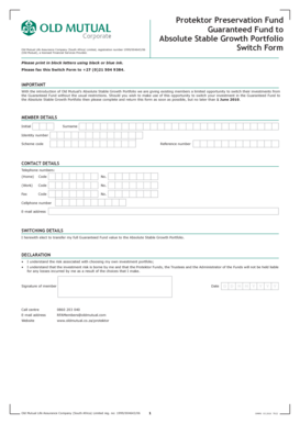 Old Mutual Switch Form