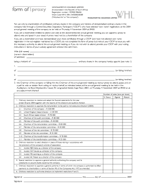 Woolworths Proxy Form