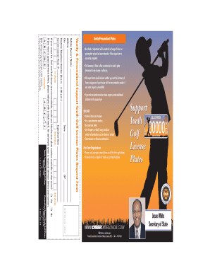 Illinois Support Youth Golf License Plates Request Form