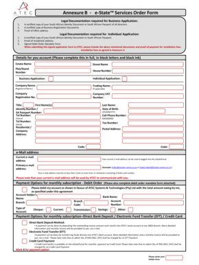 e-State™ Services Order Form