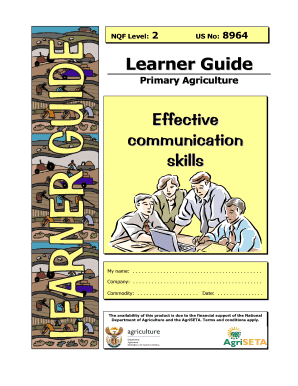 Primary Agriculture Effective Communication Skills Form
