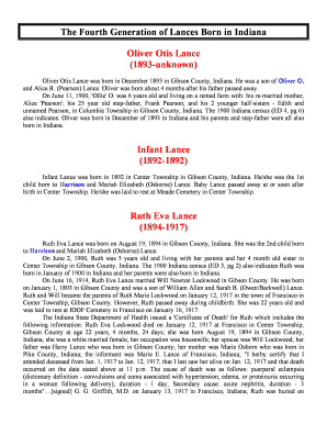 Pedigree practice problems worksheet - Four generation pdf fillable form