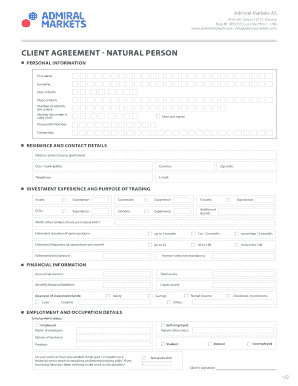Client Agreement - Natural Person