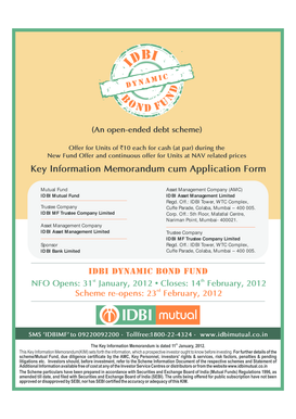 IDBI Dynamic Bond Fund Application Form