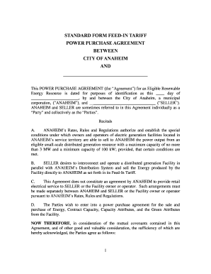 Ppa meaning - city of anaheim feed in tariff form