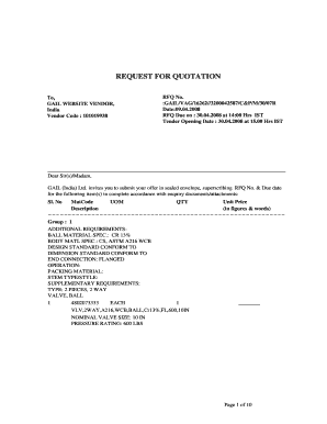 Procurement Of 10 In 600# Ball Valve - GAIL (India) Ltd.