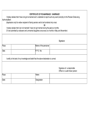 Certificate of Re-Marriage