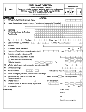 Indian Income Tax Return ITR-7
