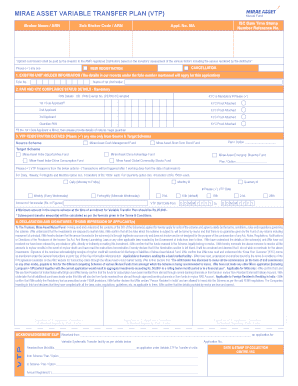 Mirae Asset Variable Transfer Plan Form