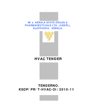 HVAC TENDER - Kerala State Drugs and Pharmaceuticals Ltd
