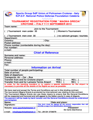 Tournament 2013 crotone - italy application form - IPA Romania