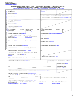 eu reg animal health certificate sample