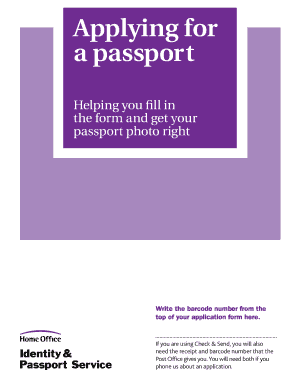 UK Passport Application Form