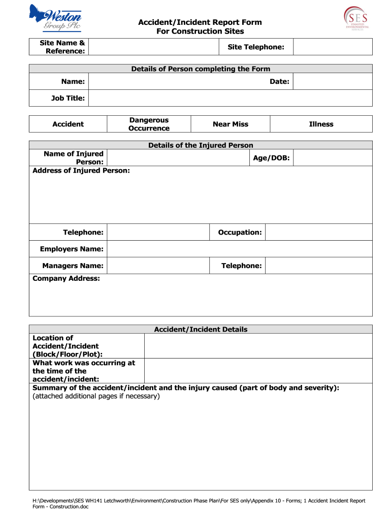 Incident Report Template Fill Out Sign Online DocHub