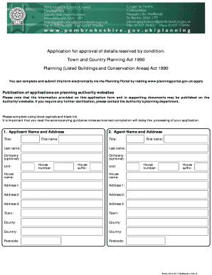 UK Planning Application Form