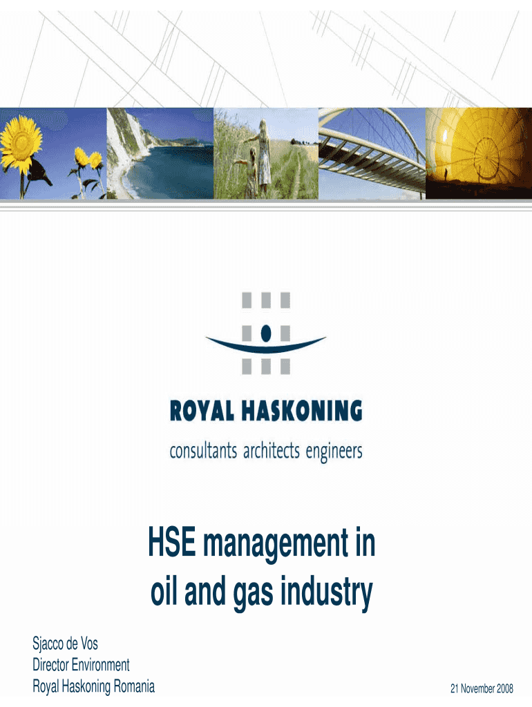 Oil and gas servicesRoyal HaskoningDHV Preview on Page 1