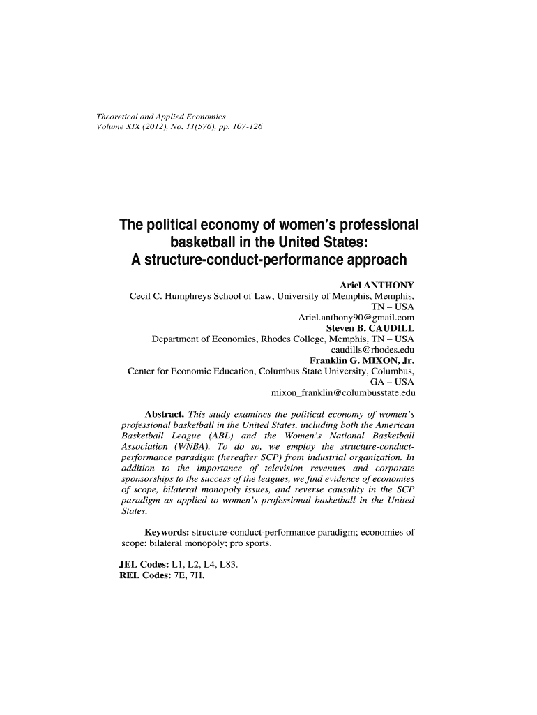 The political economy of women's professional basketball in Preview on Page 1